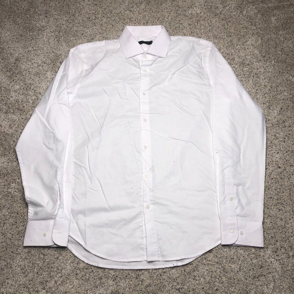 JB Britches Button Up Shirt Adult 15.5 32-33 White Dress Long Sleeves Formal Men